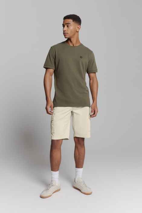 NO-EXCESS short cargo garment dyed + stone wa
